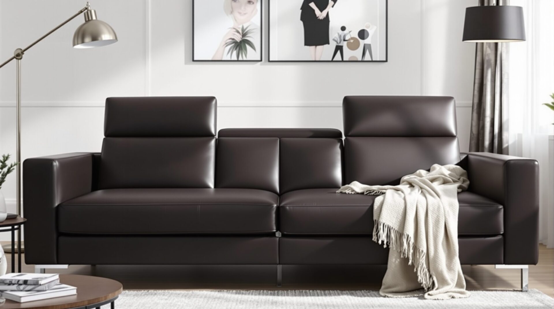 canapé convertible cuir