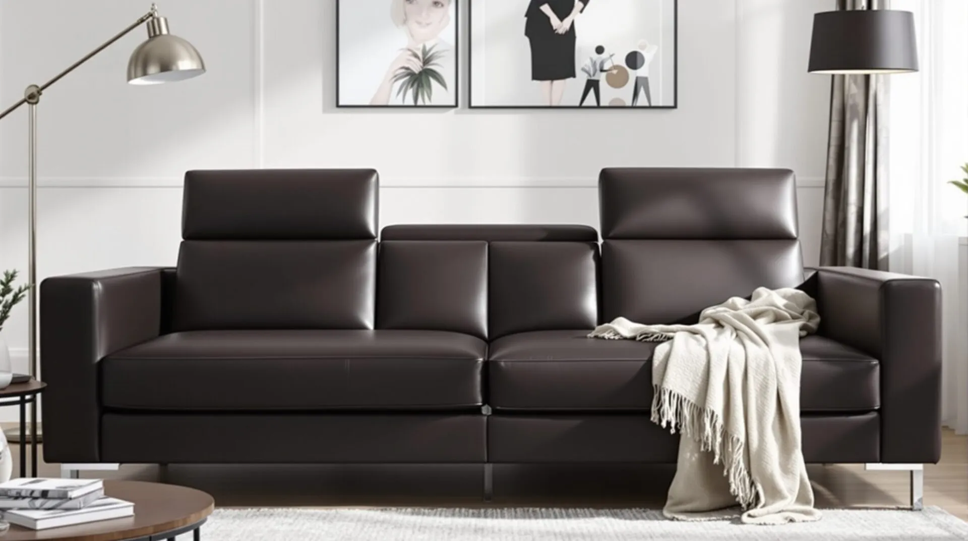 canapé convertible cuir