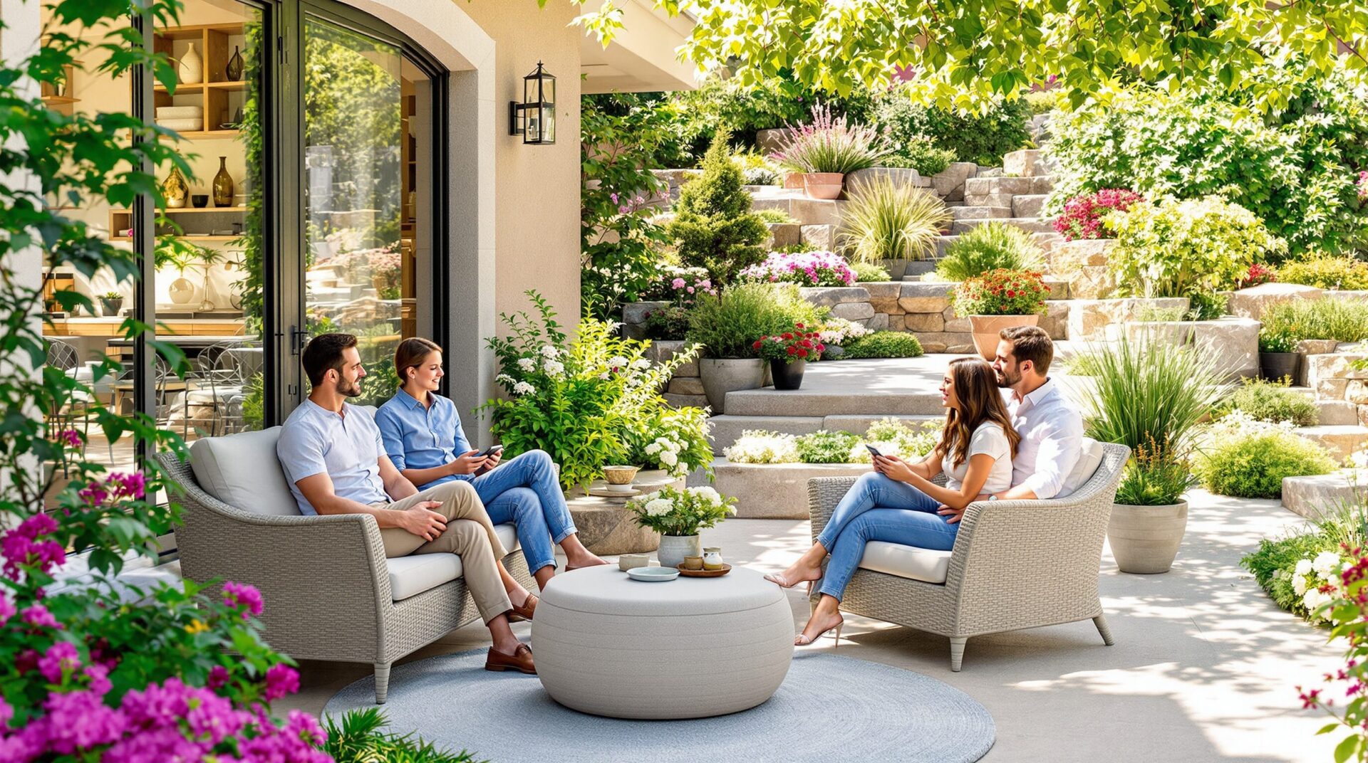 amenagement terrasse pierre naturelle