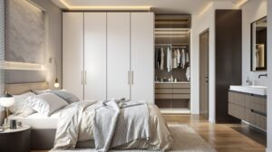 plan de chambre avec salle de bain