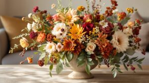 composition florale automne hiver