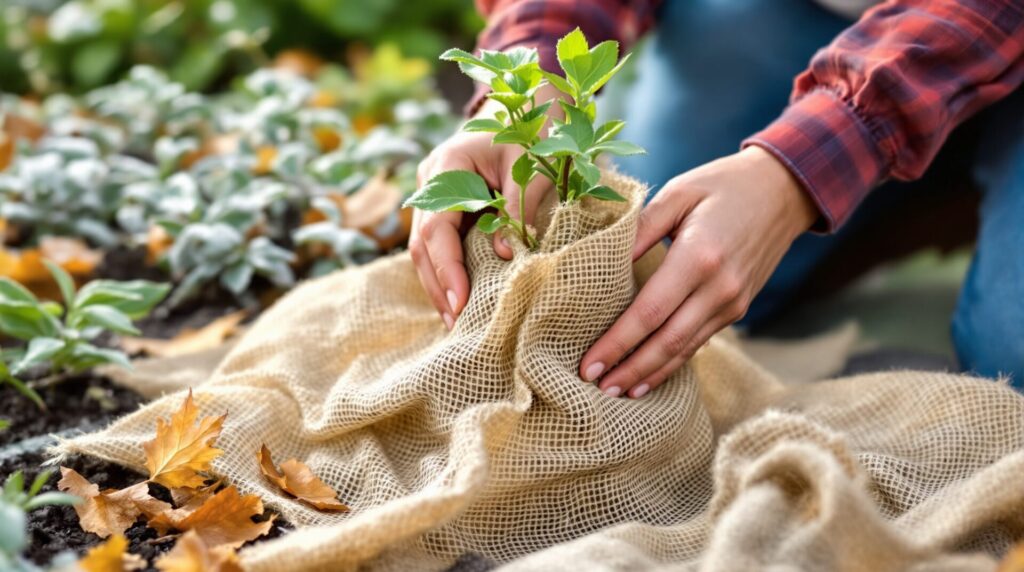 Protégez vos plantes sensibles : utiliser la toile de jute pour l’hiver et les grandes gelées