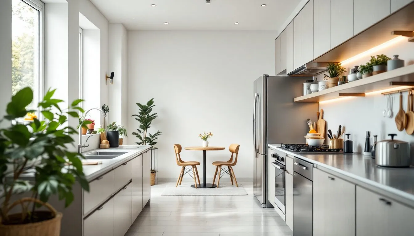 cuisine couloir amenagement
