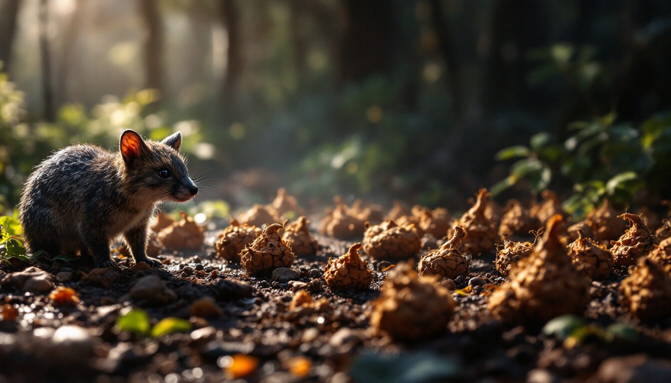 fouine crottes d'animaux nocturnes