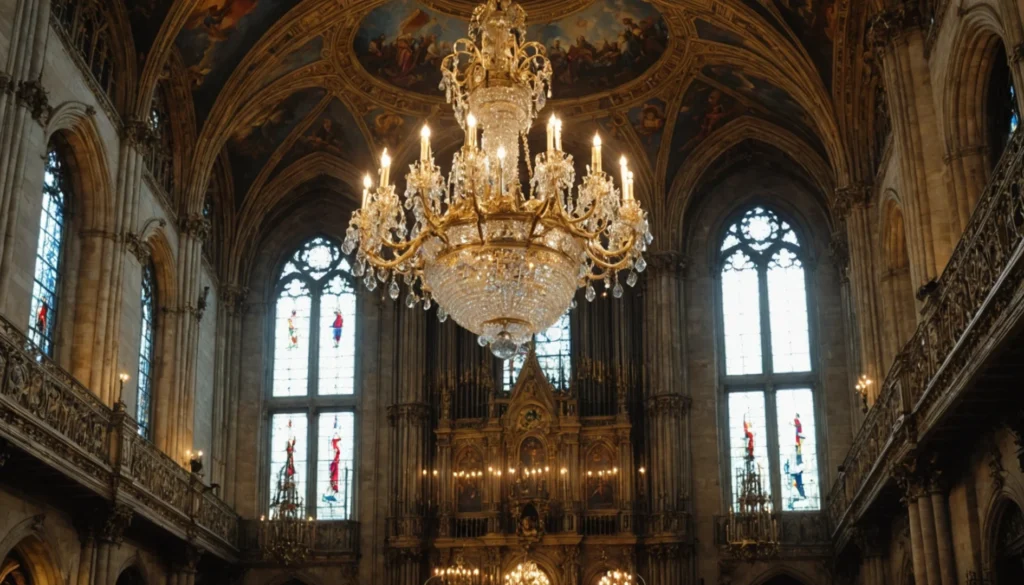 lustre pour plafond cathédrale