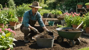 ou jeter de la terre végétale