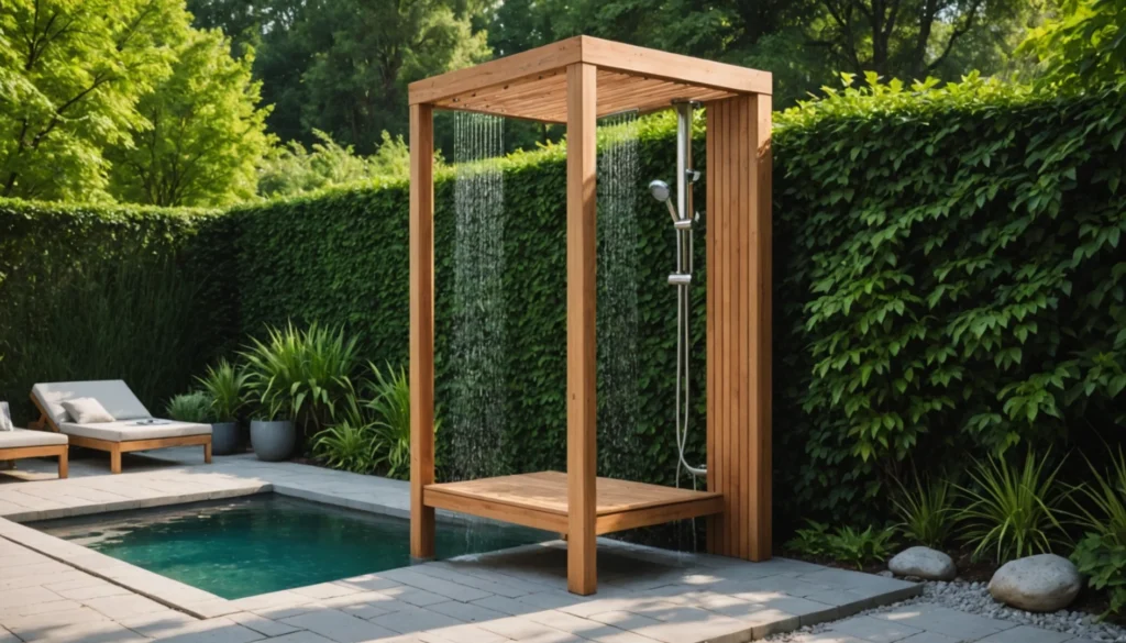 cabine de douche pour le jardin