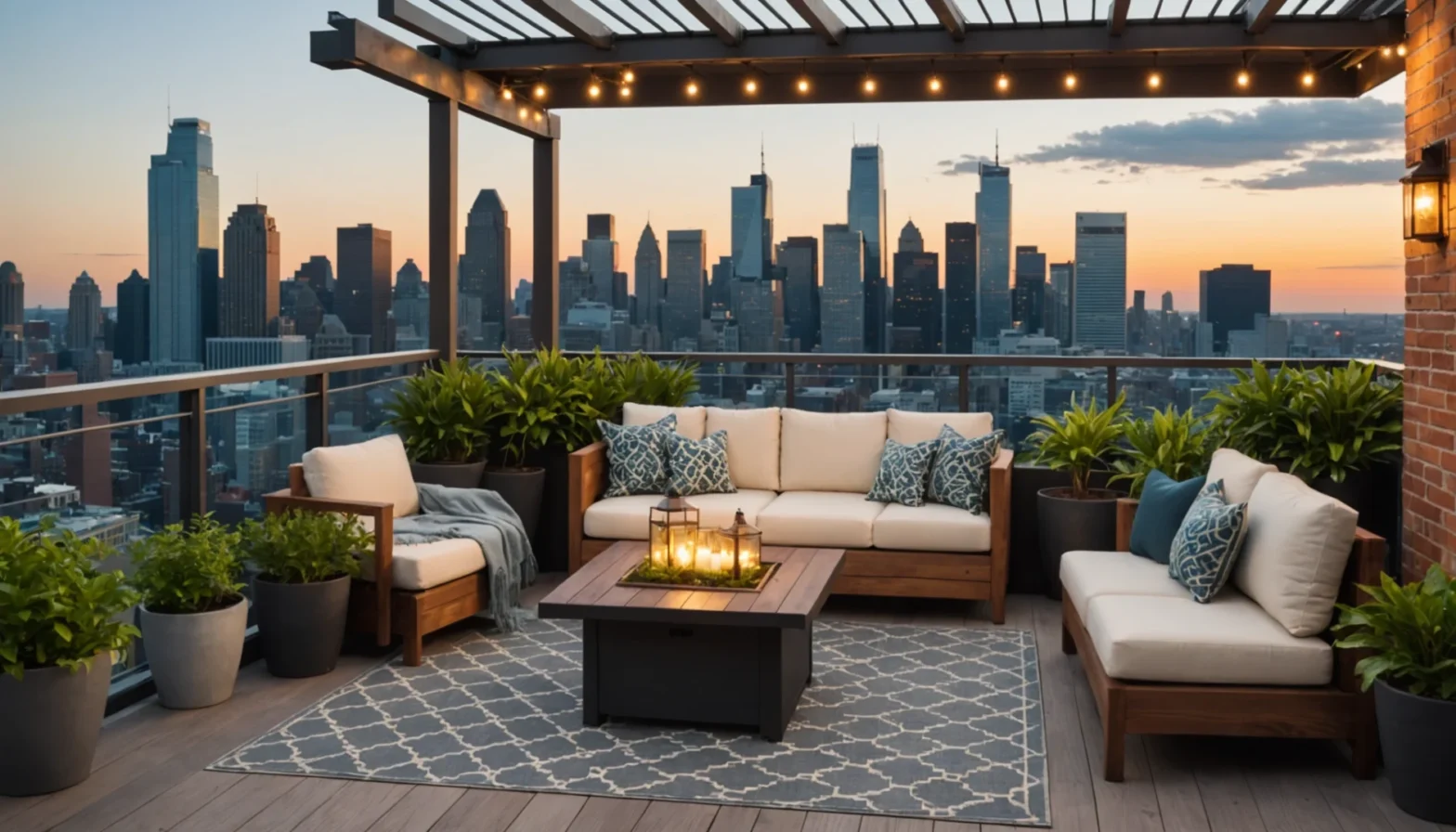 balcon sur le toit