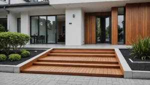 aménagement de l'entrée avec une rampe