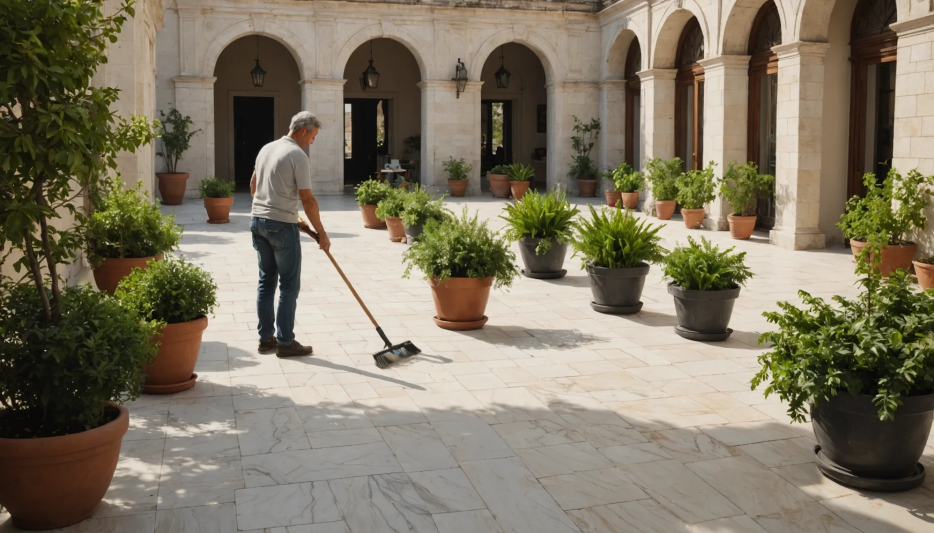 Comment entretenir une terrasse en marbre ?