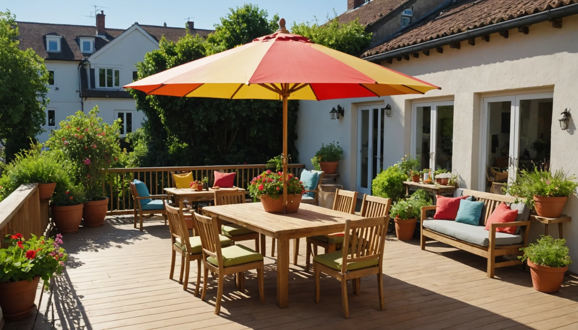 comment faire tenir un parasol sur une terrasse
