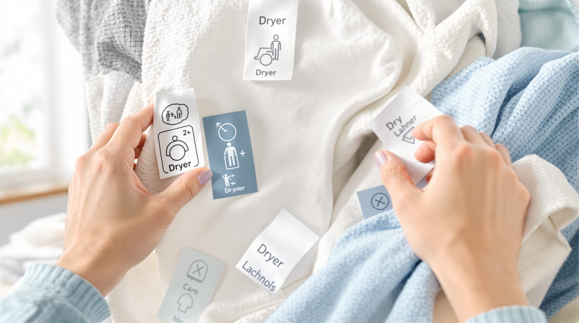 Symbole seche linge, guide pour lire les pictogrammes textiles — free download
