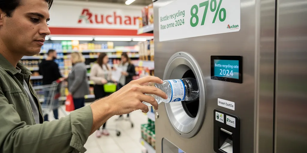 recyclage bouteille plastique tarif auchan