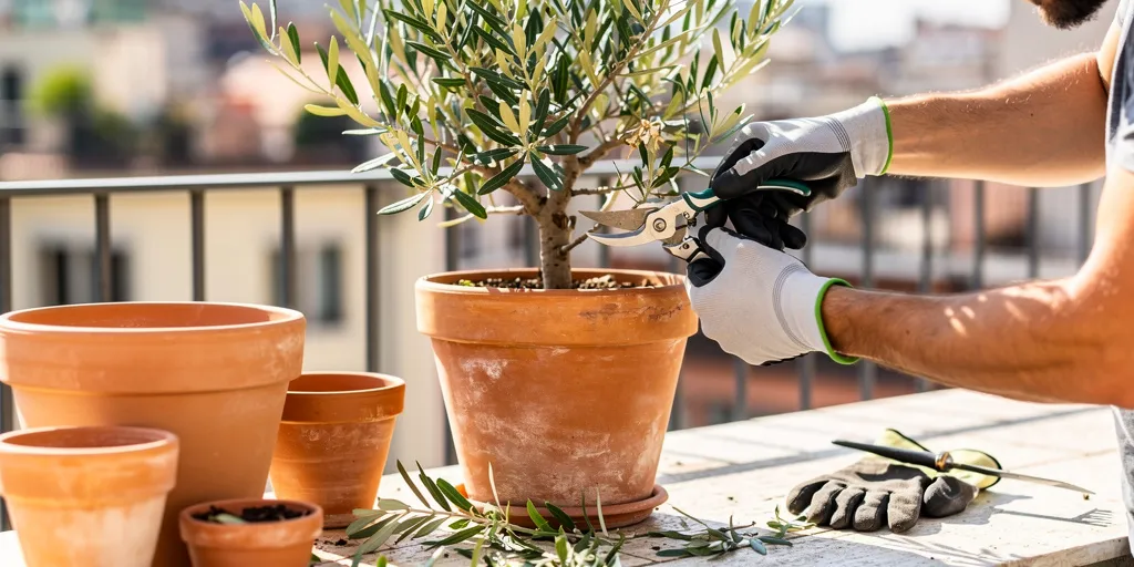 tailler un olivier en pot