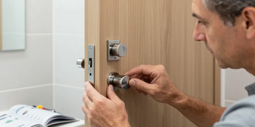 serrure de porte salle de bain