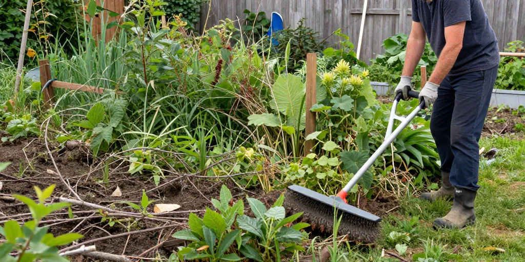 Comment débroussailler un terrain envahi sans abîmer le jardin ?
