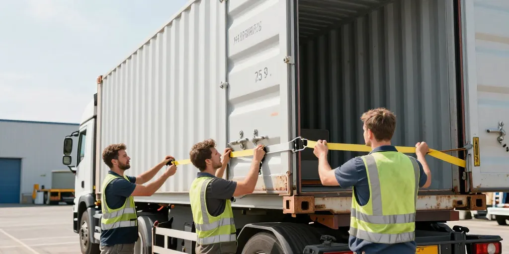 Comment charger un container sur un camion ?