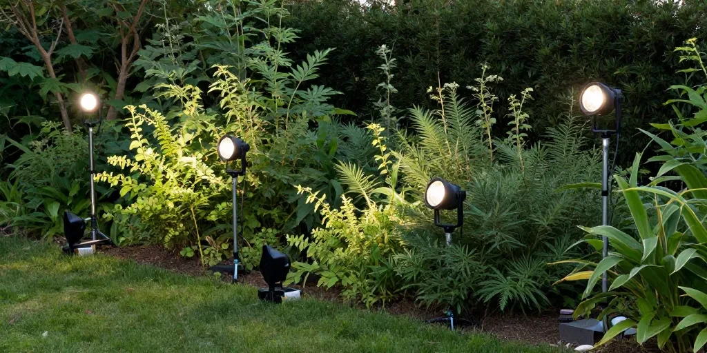 Un éclairage de jardin qui reste efficace même lorsque les plantes grandissent